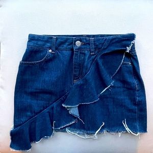 Jean Ruffle Skirt from Urban Outfitters